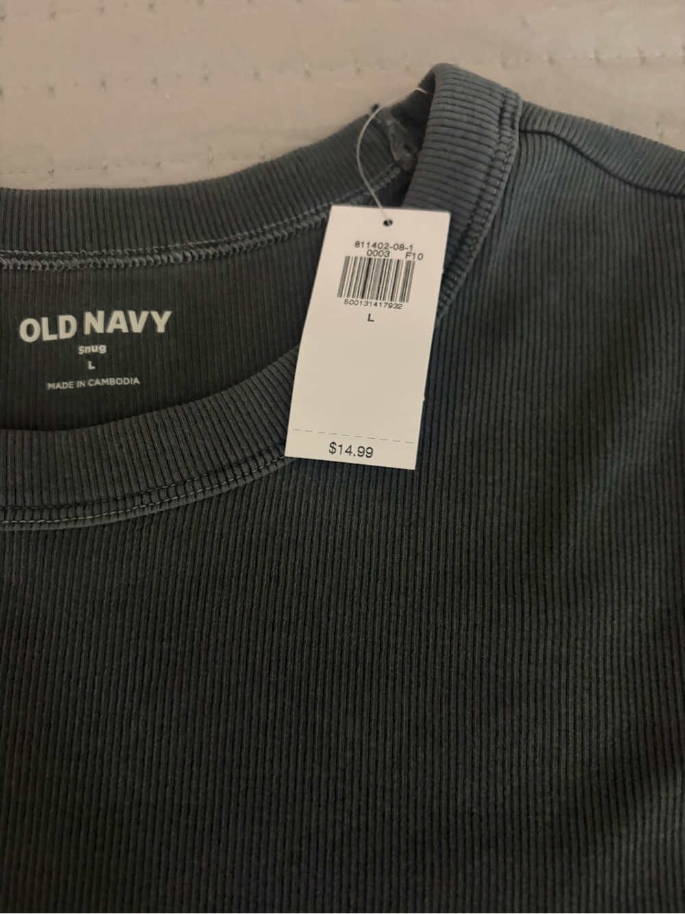 Old Navy Men's Ribbed Crewneck Sweater - Charcoal